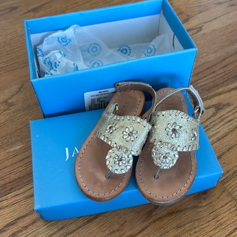 Jack rogers toddler 7 platinum sandal